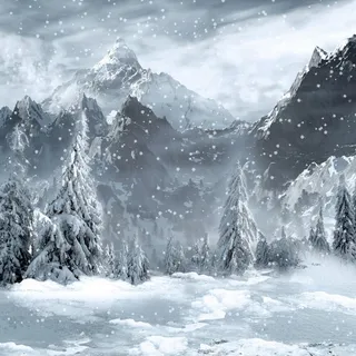 冰天雪地雪花背景高清