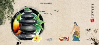 养生中医中国风海报背景高清
