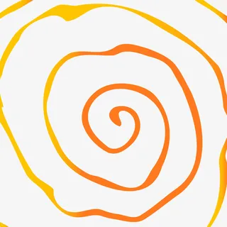 橙色渐变蚊香圈免抠