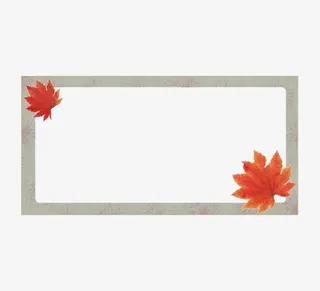 枫叶装饰横条边框免抠