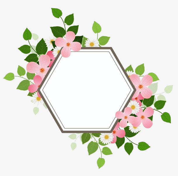 花卉装饰边框素材免抠