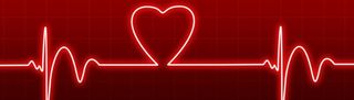 绚烂爱心心电图banner背景高清