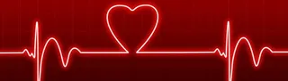 绚烂爱心心电图banner背景高清