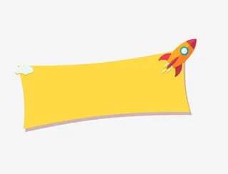 黄色消息框免抠