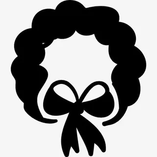 圣诞花环用丝带图标免抠