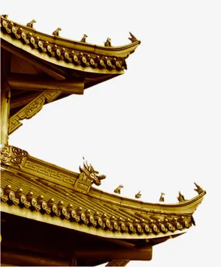 金色宫殿屋角免抠