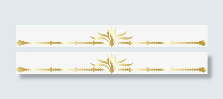 黄色经典花纹串珠酒店招聘免抠