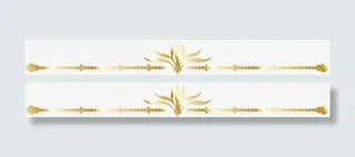 黄色经典花纹串珠酒店招聘免抠