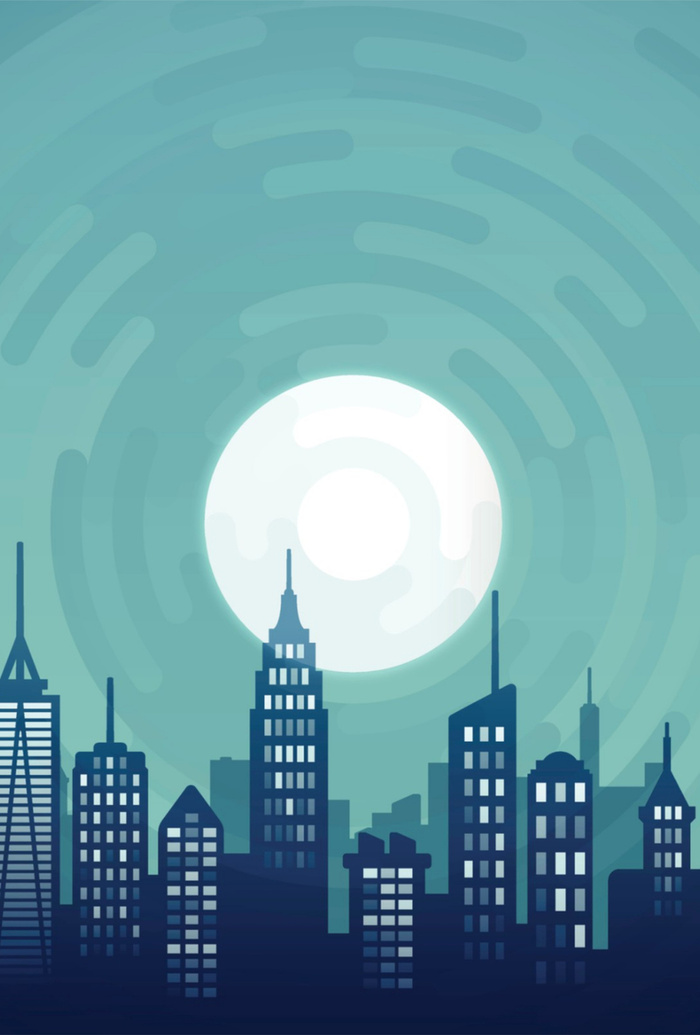 楼宇剪影背景素材高清