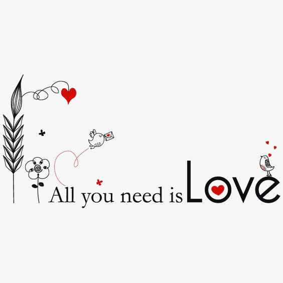 LOVE英文字装饰免抠