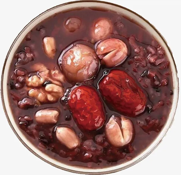 腊八粥俯视图免抠