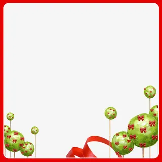 圣诞元素边框免抠