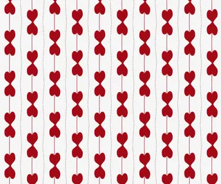 红色爱心帘子免抠