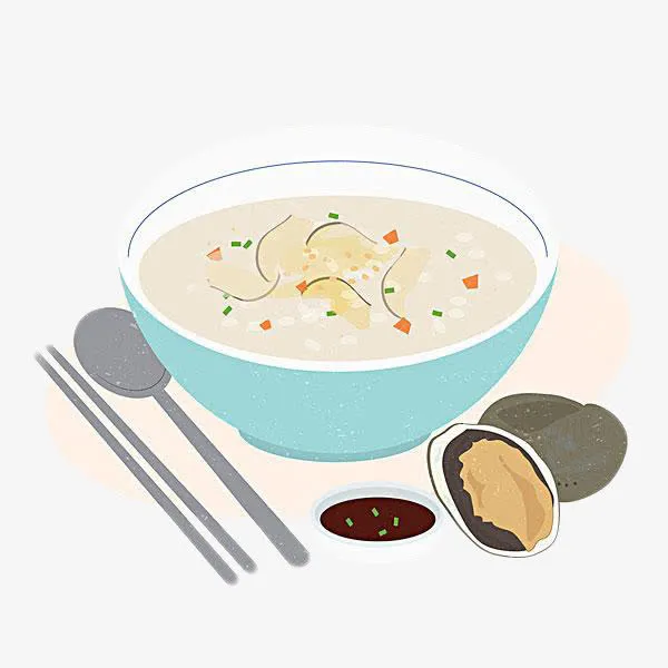手绘一碗粥免抠