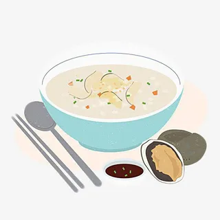 手绘一碗粥免抠