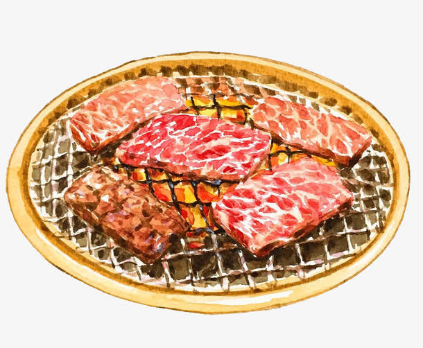 手絵日式烤肉免抠