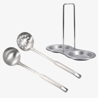 不锈钢汤漏勺免抠