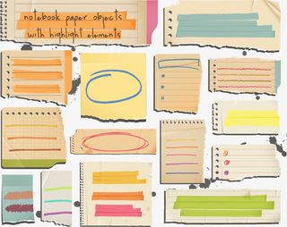 精美绘画撕纸效果设计矢量素材免抠