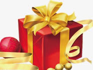 高清创意红色黄色礼盒包装免抠