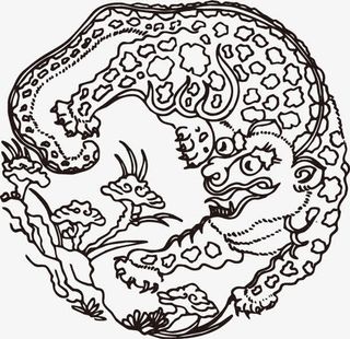 狮子古典花纹免抠