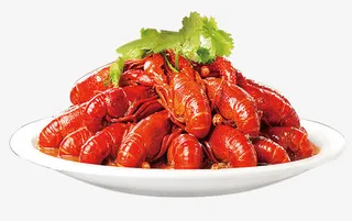 舌尖上的美食小龙虾海报免抠