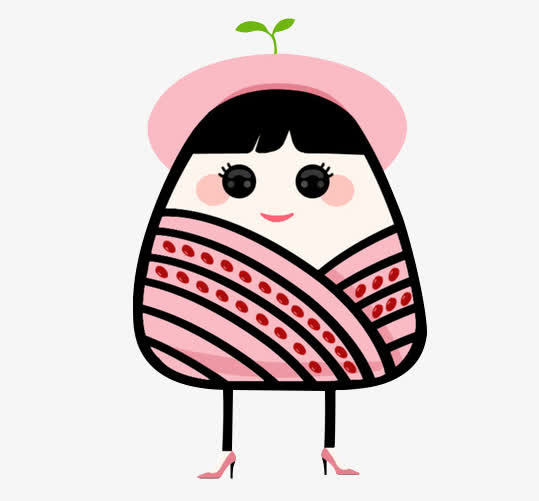粽子美女免抠