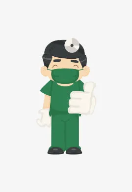 绿色衣服男护士真棒免抠