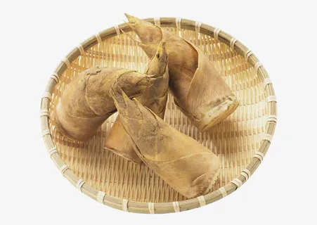 褐色简约竹笋装饰图案免抠