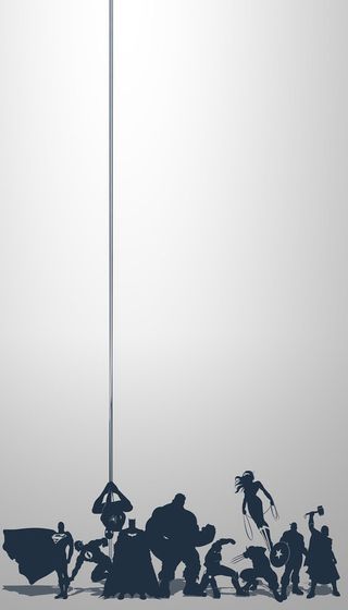 电影英雄人物剪影海报背景高清