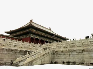 古代古典故宫角楼建筑元素免抠