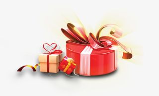 手绘卡通礼盒插画免抠