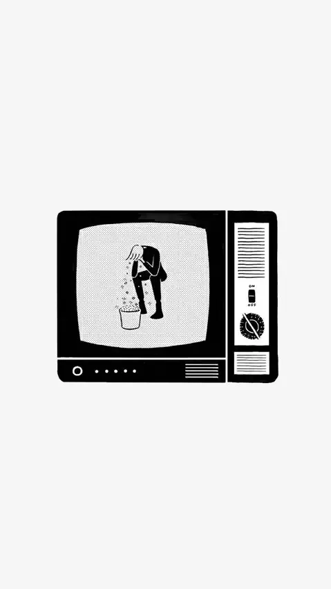 电脑手绘电视机元素免抠