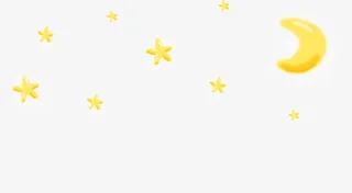 卡通素材月牙图案 卡通月亮星星免抠