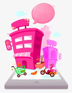 电话亭免抠标签元素