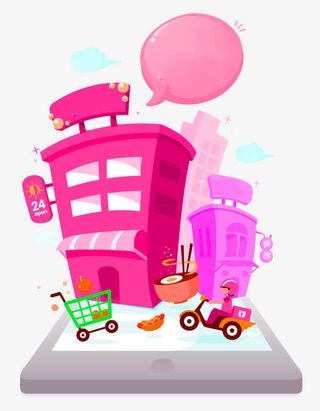 电话亭免抠标签元素