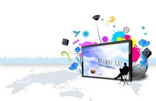 辉煌展示企业海报背景素材高清