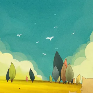 蓝天彩绘背景图高清