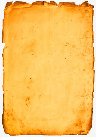 黄色复古牛皮纸边框纹理免抠