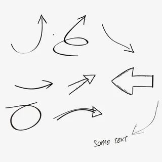 简单黑色箭头免抠