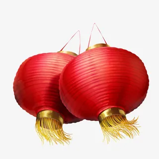 高清红色灯笼免抠
