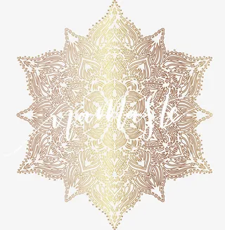 棕色曼陀罗花纹免抠