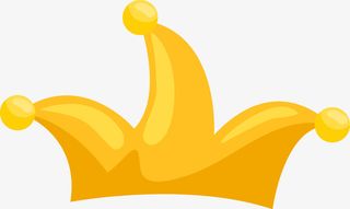 黄色小丑帽子免抠