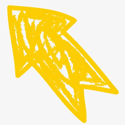 漂浮素材 不规则 箭头 铅笔画免抠