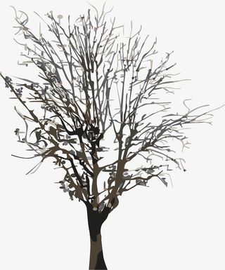 枯萎的大树免抠