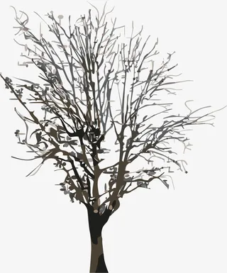 枯萎的大树免抠