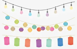 矢量图挂灯笼免抠