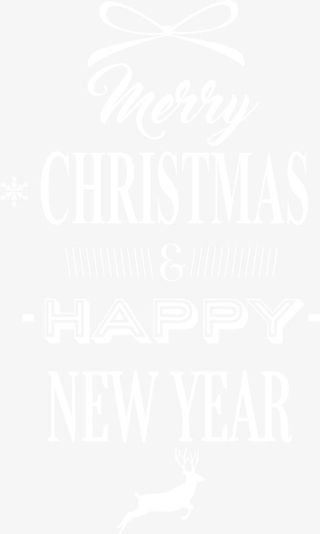 白色圣诞节新年标签免抠