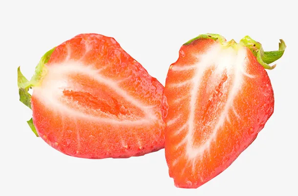 草莓切片装饰素材免抠