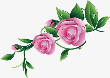 粉色创意鲜花花朵免抠