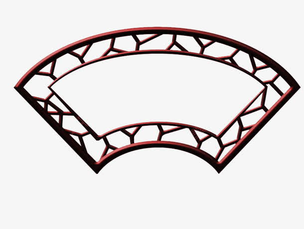 古典相框扇形之春来免抠